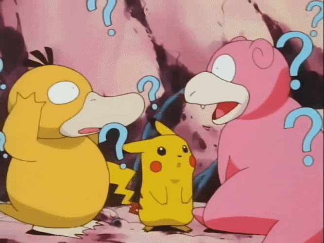 Pokémon Psyduck Pikachu And Slowpoke GIF