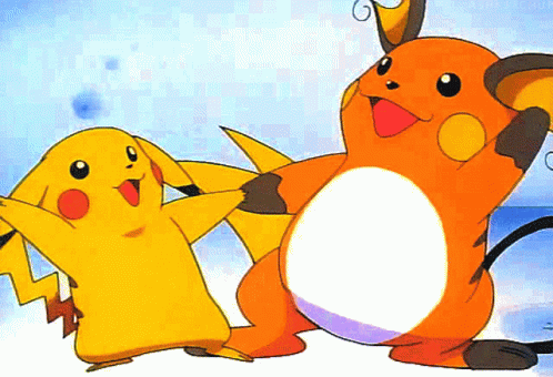 Pokemon Raichu Dancing With Pikachu GIF