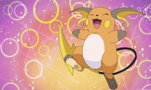 Pokemon Raichu Kicking Its Feet GIF