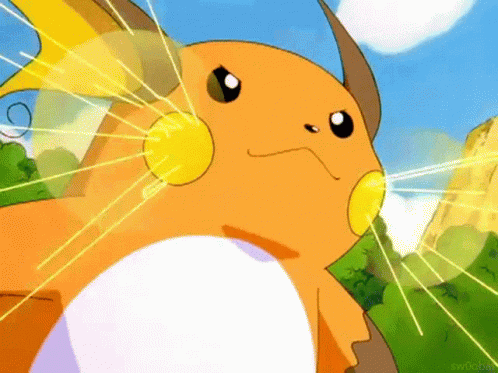 Pokemon Raichu Ready To Attack GIF