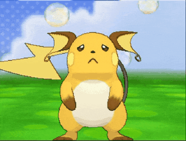 Pokemon Raichu Shaking Its Head GIF