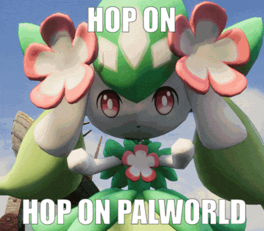 Pokemon Saying Hop on Palworld