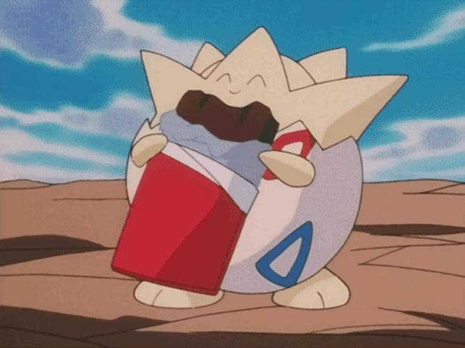 Pokemon Togepi Eating Chocolate GIF