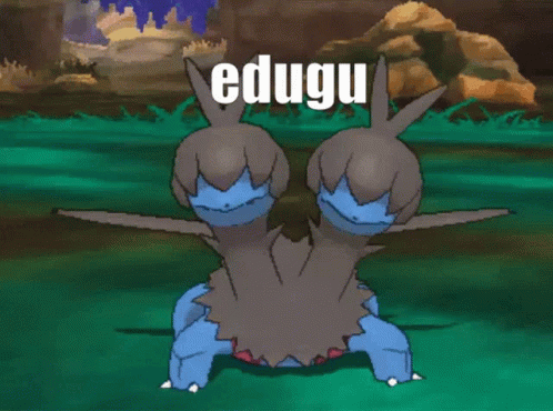 Pokemon with Edugu Text