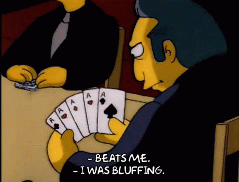 Poker Game Fat Tony The Simpsons GIF