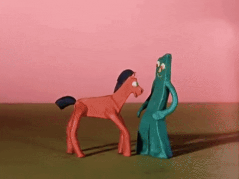 Pokey Asking Pets From Gumby GIF