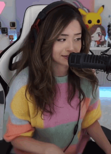 Pokimane Little Hand Sign Laugh GIF