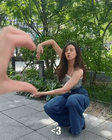 Pokimane Making Heart Sign GIF