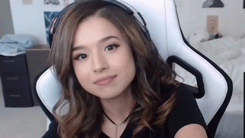 Pokimane Shaking Head Side Eyes GIF