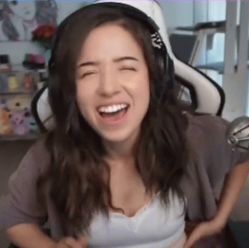 Pokimane Smiling Eyes Closed GIF