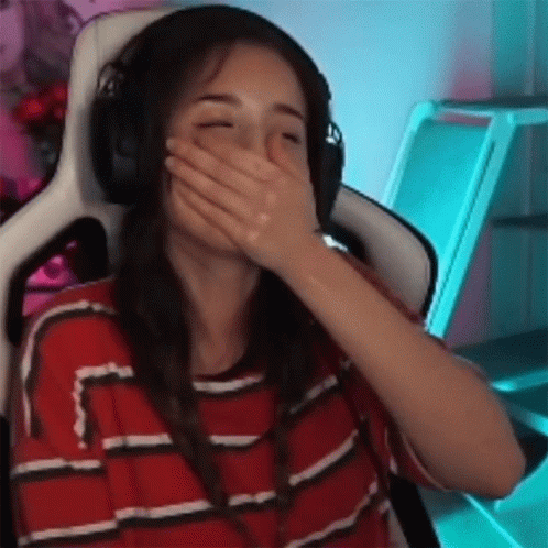 Pokimane Trying Not To Laugh GIF