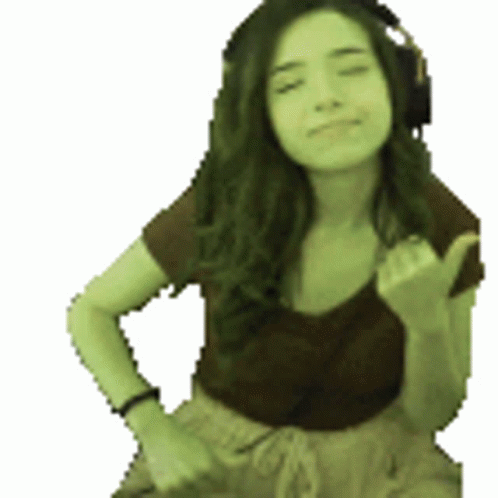 Pokimane Vibe Through Music GIF