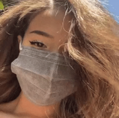 Pokimane With Face Mask Waving GIF