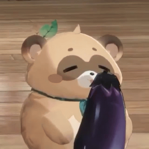Pokobe Bear Eggplant Bromance GIF