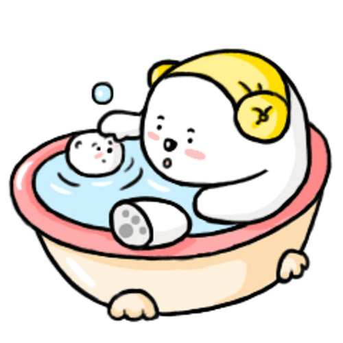 Polar Bear In Bath Tub GIF