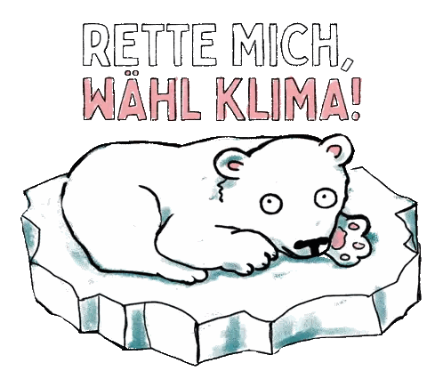 Polar Bear Lying on Ice Rette Mich Wahl Klima