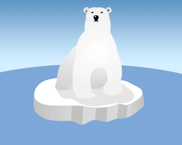 Polar Bear On Top Of Floating Ice GIF