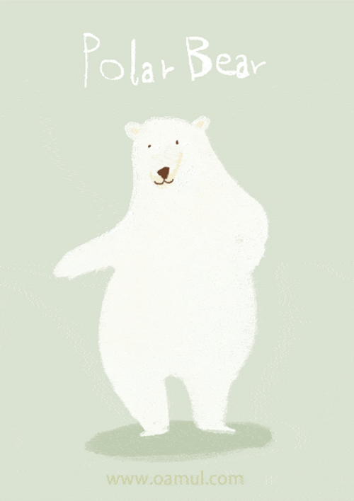 baby polar bear walking gif