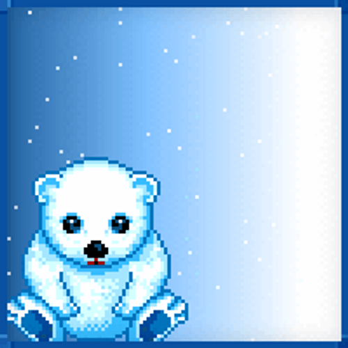 Polar Bear Waving Cartoon GIF