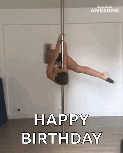 Pole Dancer Performing Trick