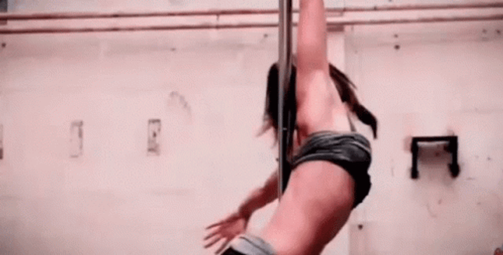 Pole Dancing Professional Turning Fast GIF