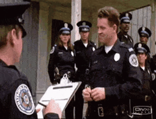 Police Academy Guy Wears A Glasses GIF