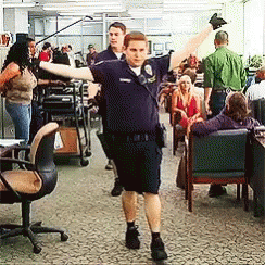 Police Academy Slaying Guys GIF