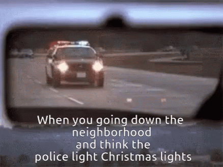 Police Car Christmas Lights GIF