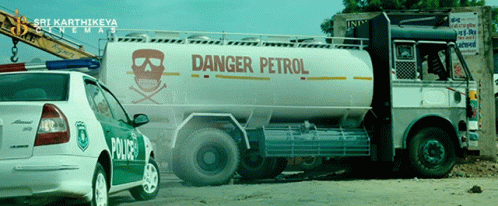 Police Car Crash Petrol Car Caused Car Explosion GIF