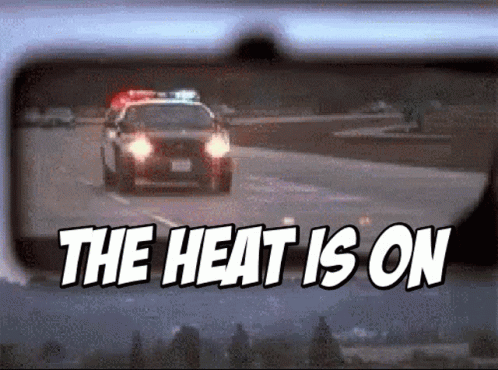 Police Car Driving The Heat Is On GIF