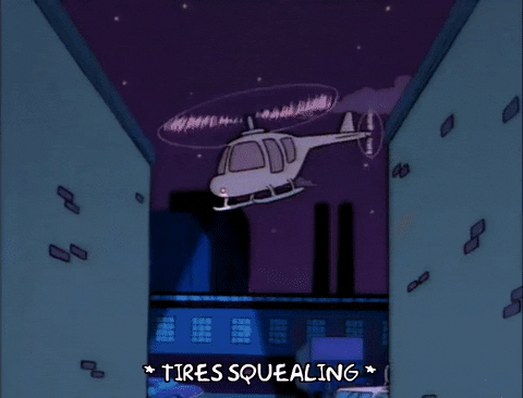 Police Car Lights The Simpsons Helicopter GIF