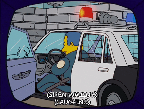 Police Car Lights The Simpsons GIF