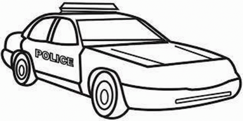 Police Car Ready For Coloring GIF