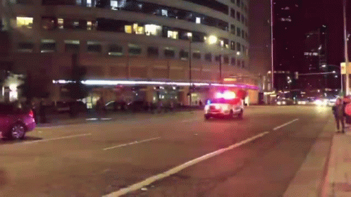 Police Car Street Patrolling GIF