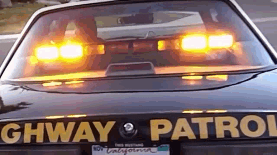 Police Lights Yellow Blinking Highway Patrol GIF
