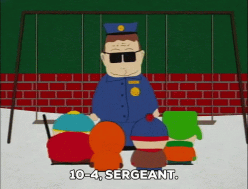 Police Officer and Kids 10-4 Sergeant
