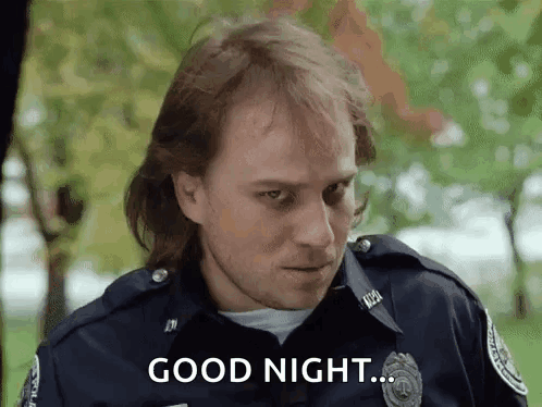 Police Officer Giving Good Night