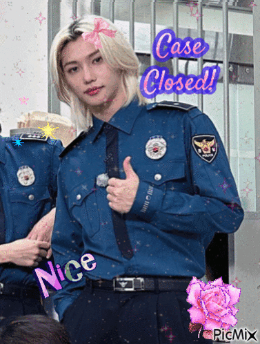 Police Officer Giving Thumbs Up Case Closed