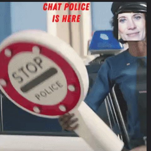 Police Officer Holding Stop Sign GIF