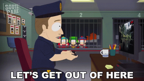 Police Officer Playing Video Game Lets Get Out Of Here