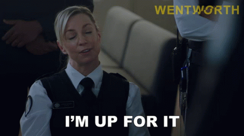Police Officer Saying I'm Up For It GIF