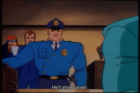 Police Officer Saying Ill Show Up Sir GIF