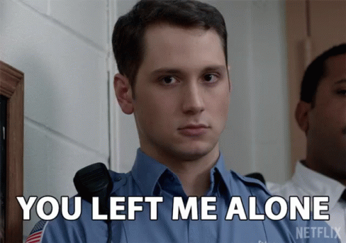 Police Officer Says You Left Me Alone GIF