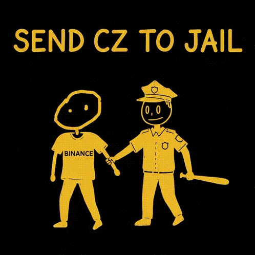 Police Officer Shaking Hands Man In Binance Shirt GIF