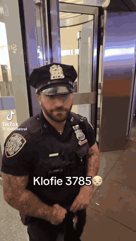 Police Officer With Number 3785