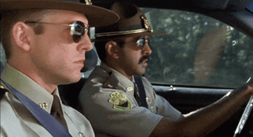 Police Officers Sitting in Car with Texas Patch