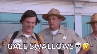 Police Officers Standing By Blue Door GIF
