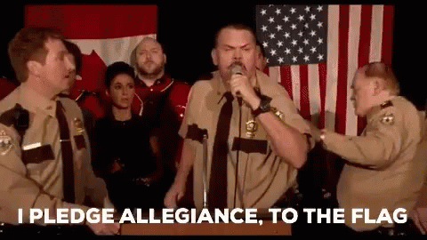 Police Officers Standing in Front of Microphone