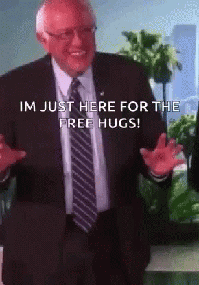 Politician Bernie Sanders Free Hug GIF