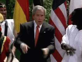 Politician George Bush Shoe Rain Dance GIF
